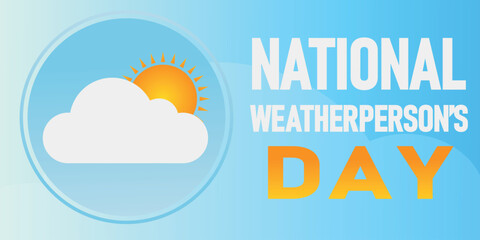 national weatherperson’s day blue sky illustration vector design
