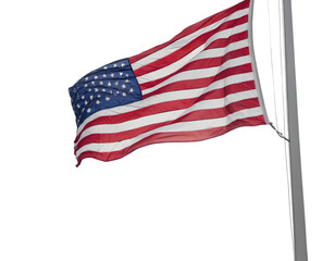 Obraz premium American flag on a transparent background generated image : Generative AI 
