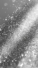 Elegant white sparkle background with dynamic glitter elements