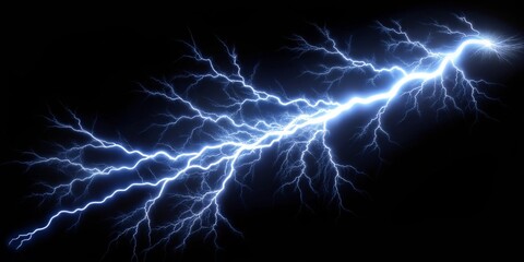 Obraz premium Lightning Bolt on Black Background