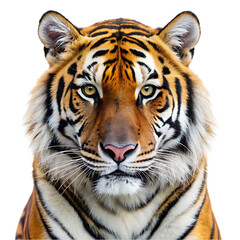 Naklejka premium Majestic Bengal Tiger Portrait Powerful Wildcat Image Big Fur Eyes Face Apex 