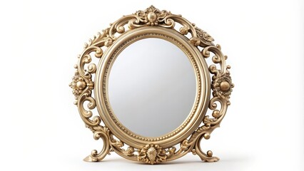 Gold Ornate Oval Mirror