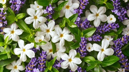 A Stunning Bouquet of White Flowers and Lavender