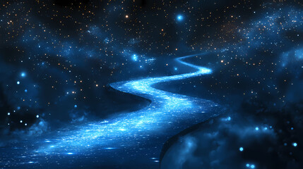 Fototapeta premium Magical path. Stellar Path. Illustration