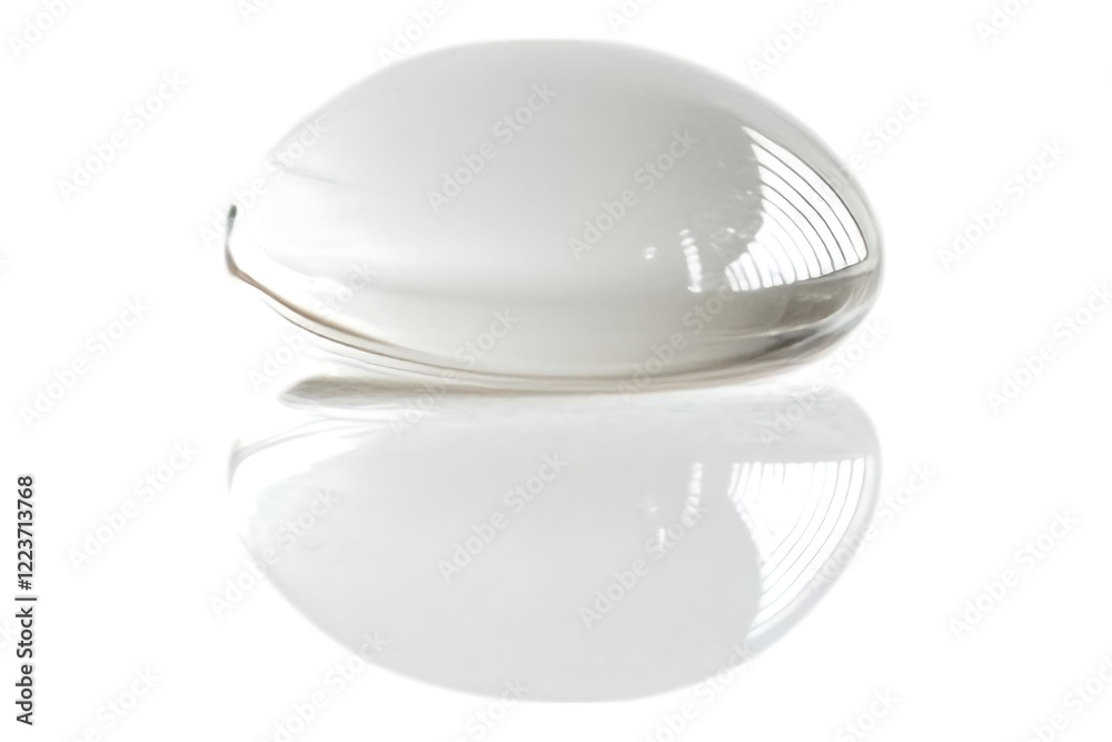Fototapete a crystal clear drop of water on an isolated background. drop png for copy paste. generated with ai.
