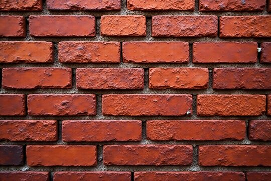 Single red brick against rustic stone background, building, single, closeup