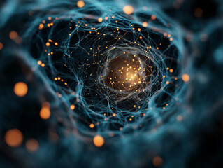 Exploring the depths of a glowing digital network