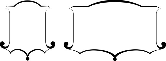 vector frames black on a white background