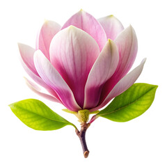 Beautiful Pink Magnolia Flower Bloom Spring Nature Art Soft Leaf Plant Fresh    