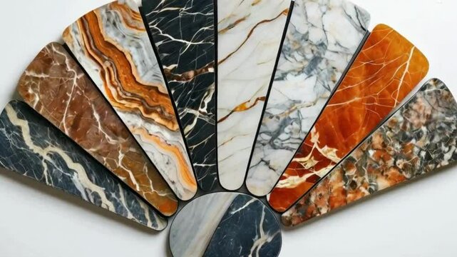 Marble Texture Samples in Various Colors

