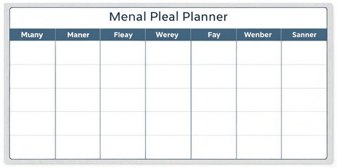 Weekly Meal Planner Template