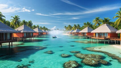 tropical resort in maldives
