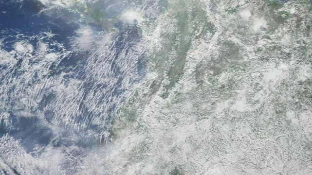 Zooming in on Popayan, Colombia frome space - Perfect for Travel Intros and Backgrounds. Realistic 3D Animation.