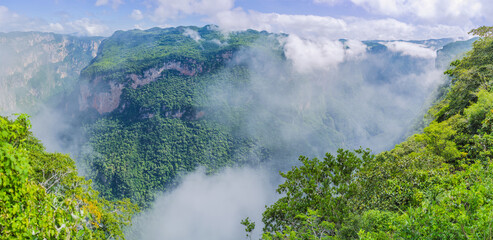 Sumidero Canyon National Park, Mexico. Natural wonder, adventure, and scenic landscape concept