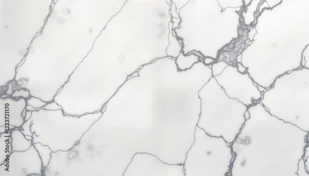 Poster detailed high-resolution white carrara marble texture. intricate gray veining patterns create luxuri