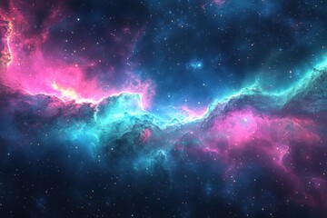 Vibrant image abstract space background with neon colors