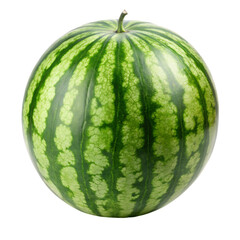 Ripe Green Watermelon Summer Fruit Isolated Black Eat Food Diet Crop Sweet Juicy
