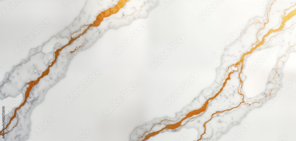 Aufkleber detailed close-up view of elegant white marble. subtle gold veins create luxurious pattern. high-qua