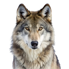 Fototapeta premium Majestic Gray Wolf Portrait Intense Stare Wildlife Fur Eyes Face Head Apex Canis