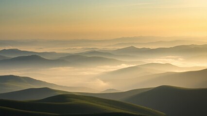 Golden Light on Serene Hilltops