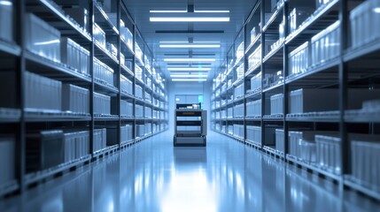 A storage area filled with neatly labeled bins of raw materials and components demonstrating the essential organization that supports rapid access and efficiently fuels the microfactorys