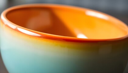 a close up of a bowl on a table