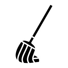 Mop, cleaning tool glyph solid icon