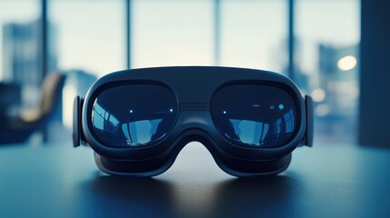 Modern Virtual Reality Headset on Tabletop