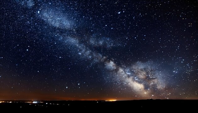Endless field of stars against a pitch-black sky. Skyfall background