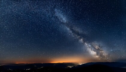 Fototapeta premium Endless field of stars against a pitch-black sky. Skyfall background