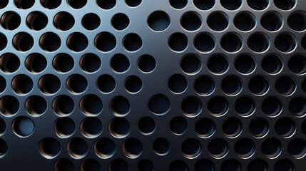 Naklejka premium Abstract Metal Surface with Circular Holes Pattern