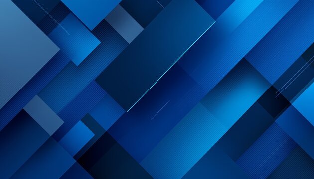 Abstract Blue Geometric Background Design
