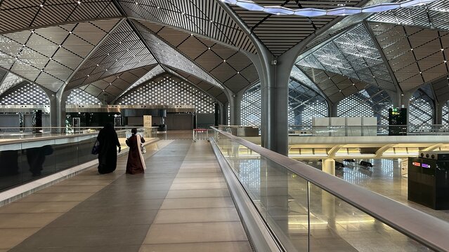 Mecca, Saudi Arabia - Jan 9, 2025 : Haramain High-Speed Railway station in Makkah offers modern transportation, connecting key cities for pilgrims