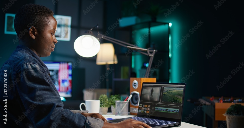 Poster video editor selecting key frames to use while doing video montage, using specialized software appli