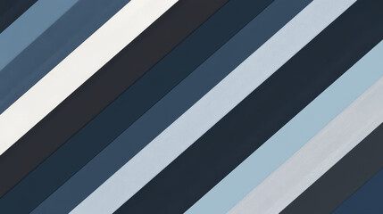 Fototapeta premium Diagonal stripes of varying shades of blue and gray.