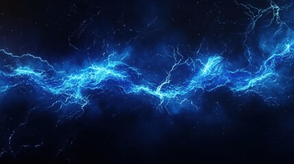 Fototapeta premium Celestial Blue Energy River Flowing Through Space