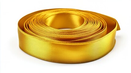Golden Satin Ribbon Roll - Decorative Gift Wrapping Accessory