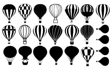 Hot Air Balloon Collection: A striking collection of various hot air balloon designs, each with unique patterns.