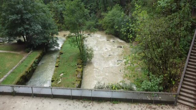 Source de la Loue, spring of river Loue, Ouhans, Doubs, Franche-Comte, France