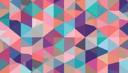 Abstract Geometric Pattern: A Symphony of Pastel Triangles
