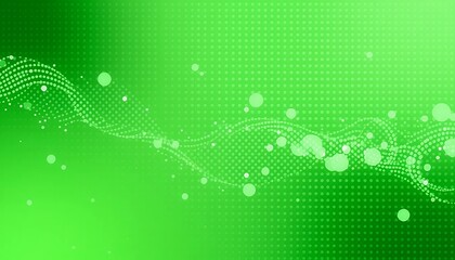 Obraz premium Abstract Green Wave Background with Dotted Texture