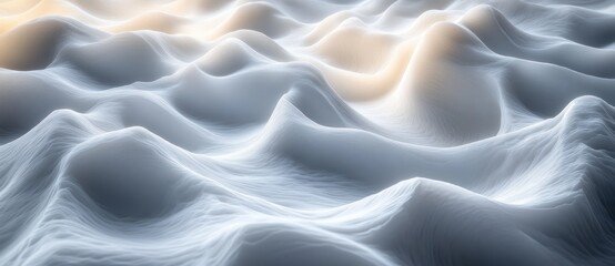 Obraz premium Abstract Silk Texture Grey Gradient Background with Flowing Shapes and Soft Light Effects