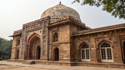 Fototapeta premium Architectural Structure with Dome and Archways