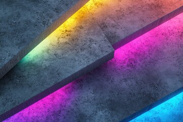  highresolution abstract multilayered digital artwork with neons