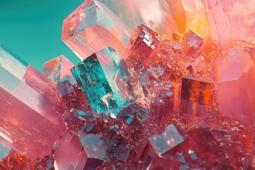Vibrant  image of multilayered crystalline structures