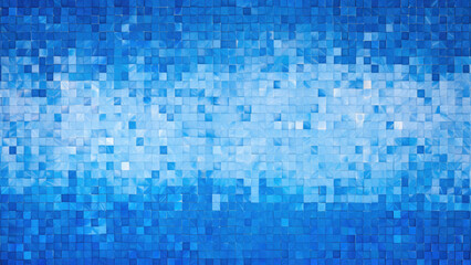 Fototapeta premium Vibrant Blue Mosaic With Shimmering Textures And Depth