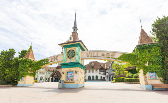 Yongin, Gyeonggi Province, South Korea - Jun 07, 2022 : View of Everland South Korea's largest theme park