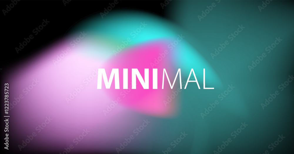 Poster neon blurred glow similar to disco club illumination. defocused blue pink green ultraviolet soft tex
