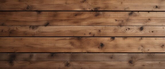Fototapeta premium Close-up of wooden planks on a rough brown wood background, emphasizing the wooden grain pattern , wooden surface, wood grain