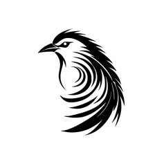 Elegant Bird Silhouette: Abstract Avian Art, Nature Graphic, Wildlife Vector Design